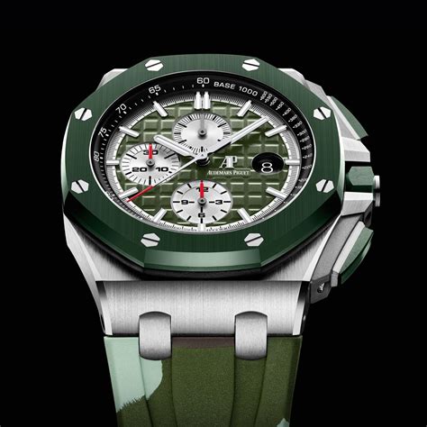 audemars piguet green strap|audemars piguet rubber strap price.